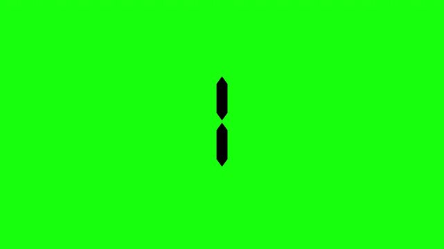 5 second countdown timer animation, from 5 to 0 seconds
with green background