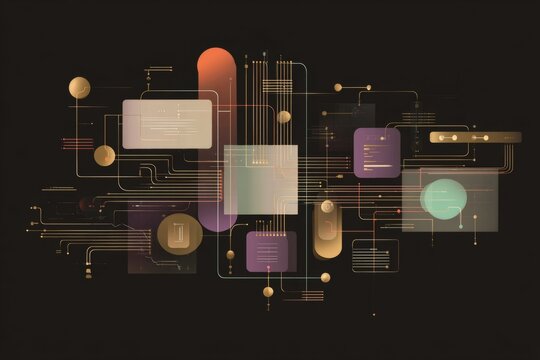 Crafting visual journeys: the essence of web and mobile design. Digital intelligence. Prototype to product: an in-depth look at web design planning. Ai concept. Human machine.