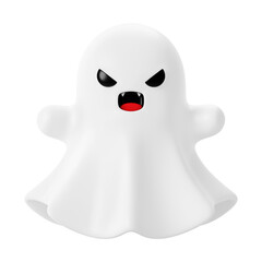 PNG 3D halloween ghost, element illustration, transparent background