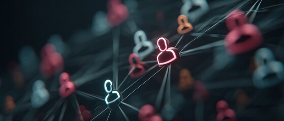 Navigating the digital seas: a businessmanâ€™s guide to data science. Virtual teamwork icons. Exploring a subtle green-hued data landscape with ai and emerging technology. Digital interaction icon.