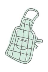 Doodle chef cloth apron sticker design element