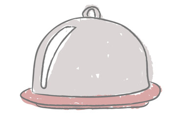 Doodle tray thin line design element