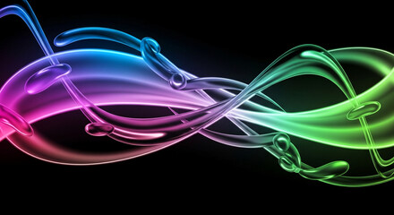 Abstract artistic light trails flowing dynamically with vibrant neon colors creating a mesmerizing and modern digital background for contemporary design projects and creative media