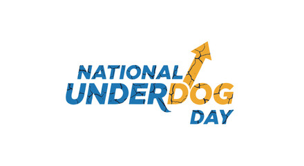 National Underdog Day Blue and Yellow Thematic Graphic Element