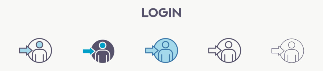 Login Icon Pack For Graphic Design - Multi Styles