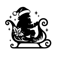 Santa Claus in Sleigh Christmas Vector Illustration

 

 
