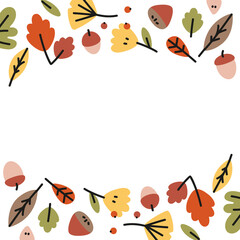 Autumn png border, transparent background