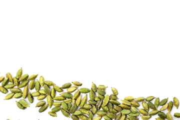 Green cardamom pods with aromatic and medicinal benefits.
