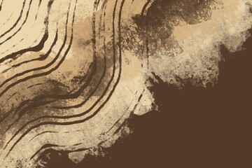 Beige-brown abstract wavy marble pattern with fluid swirls and neutral depth, perfect for elegant interior designs