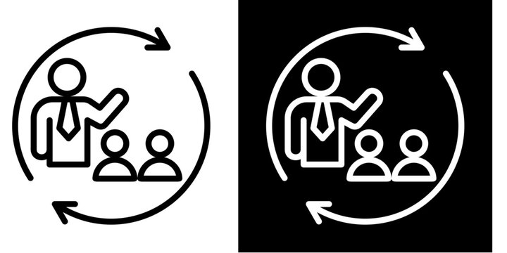 Coaching Session  Icon Set White Mix Style Collection
