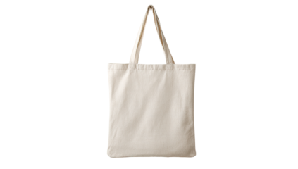 Plain cream-colored tote bag with handles