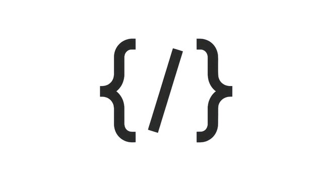 Code symbol illustration creative design element against transparent backdrop - Powered by Adobe