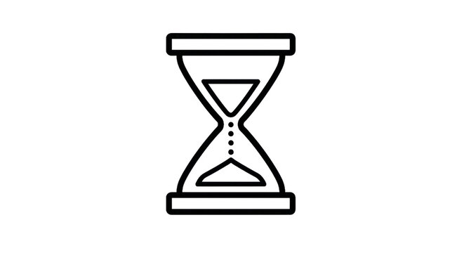 Hourglass illustration time concept graphic with transparent background