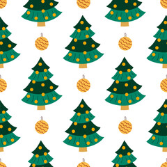 Christmas seamless pattern in hand draw style