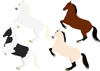 set of rearing horses 2