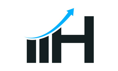 Modern Letter H Finance Logo