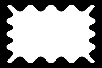 Rectangular shape with undulated inside edges, Mirror, picture or photo frame background