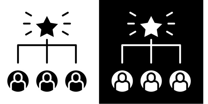 Shared Goals   Icon Set White Style Collection