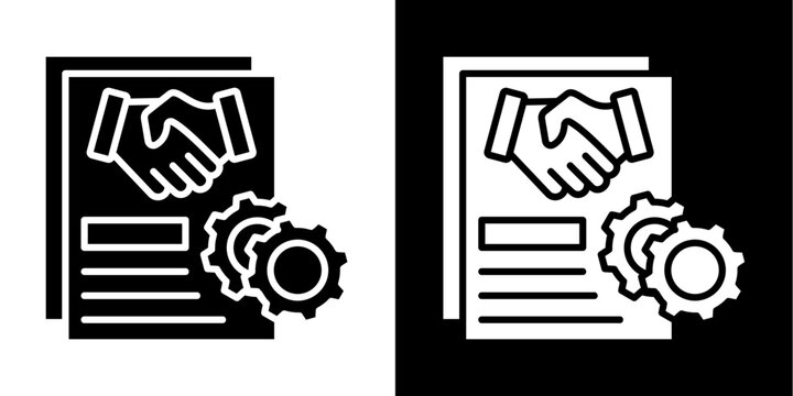 Alli​​ance Document   Icon Set White Style Collection
