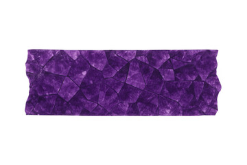 Purple amethyst crystal texture washi tape sticker with jagged edges on a transparent background