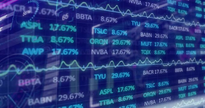 Incoming tick starting LED display updating shifting rows flashing key tickers showing live motion