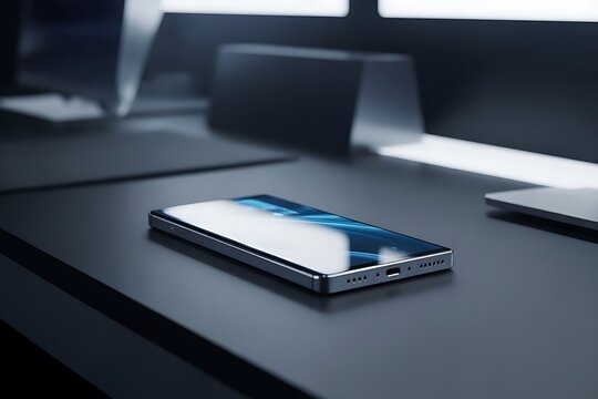 Sleek Smartphone on a Modern Desk