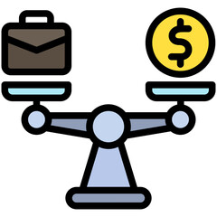 Balance Life Mini Illustration Icon. Use For Modern Concept, Print, Ui, Ux Kit, Web And App Development. Vector Related To Business Finance, Management And More