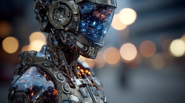 Beyond firewalls: a night expert's cyber defense mission. Neural interface. Dynamic data: nighttime cyber defense with digital maps. Machine intelligence. Ai evolution.