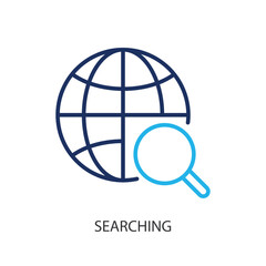 Seacrhing thin line icons. Original vector illustration.