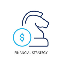 Financial strategy thin line icons. Original vector illustration.