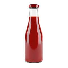Classic Flavor Tomato Ketchup Bottle Isolated for Recipe Layout
