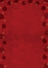 christmas background with ornaments and snowflakes