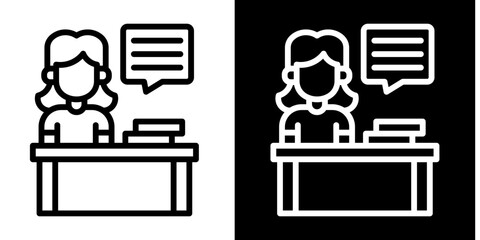 Support  Icon Set White Style Collection