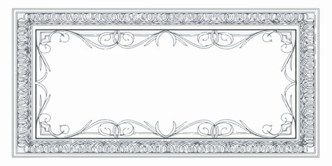 An elegant frame design featuring decorative borders, clean lines, and perfect symmetry