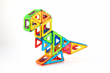 Fully Assembled Colorful Magnetic Dinosaur Toy Model