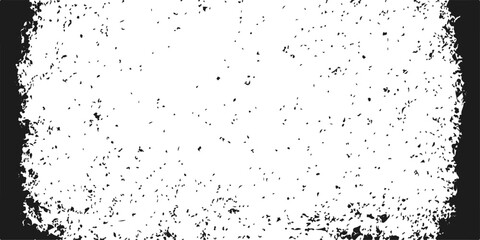 Obraz premium Abstract black and white grunge texture illustration with flying ink splash design on paper