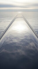 Endless water horizon with light reflection, a mesmerizing seascape