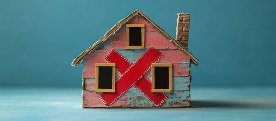 Miniature House with Red X's, Property Issue