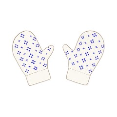 pair of white gloves