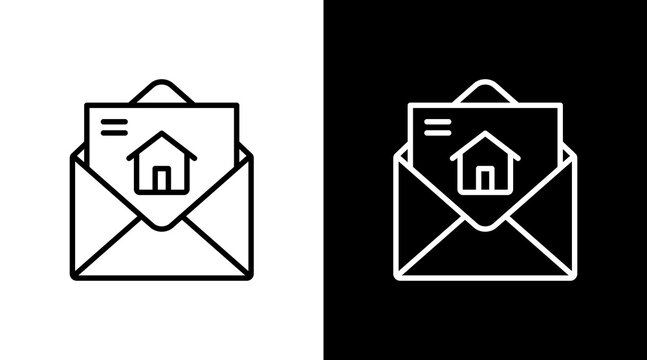 Correspondence  White Icon Set Design