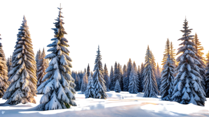 winter landscape with snow