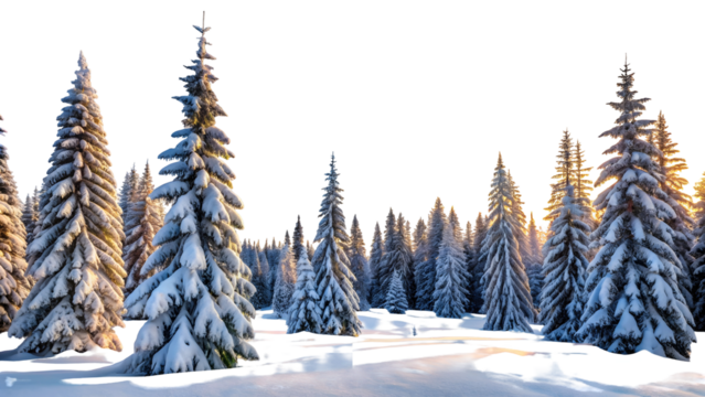 winter landscape with snow