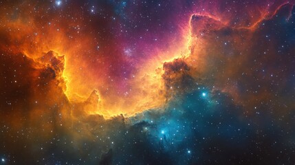 Fototapeta premium Colorful nebulae in deep space (2)