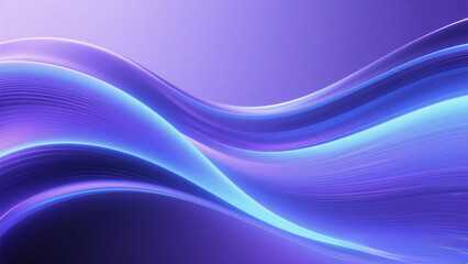 Abstract flowing waves of light in shades of purple and blue