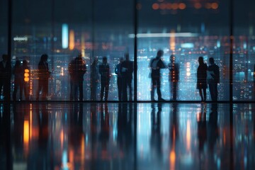 The heart of it: professionals safeguarding networks. Neon displays. Diverse it experts addressing network security in the server room. Data visualization. Tech panels.