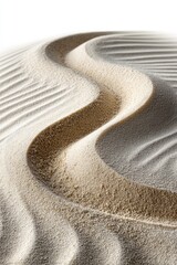 Obraz premium Sand dune detail, smooth wave patterns, beige and bright