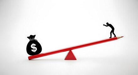 Balancing money and effort concept