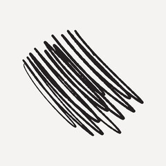 Abstract black scribble illustration vector
