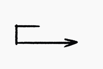 Simple black arrow illustration vector