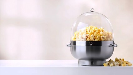  Fresh Popcorn from Stainless Steel Popcorn Maker | Movie Night Snack Machine | Hot Buttered Popcorn Appliance